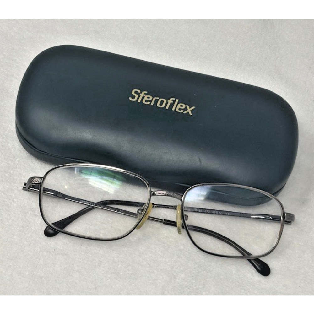 Steroflex Eyeglasses 2086 273 56-17-140 Silver Metal Rectangle‎ Frames Mens